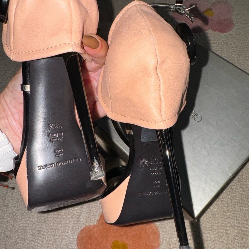 Gianmarco Lorenzi patent platform stiletto sandals 38.5 - Picture 15 of 17